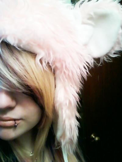 Right after I got the black in my hair. I also bought this hat to match the pink streaks(: