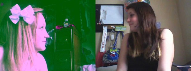 me to the left and sindney to the right